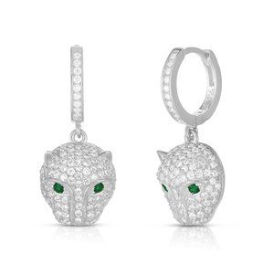 Sterling Silver Panther Huggies Choose From 2